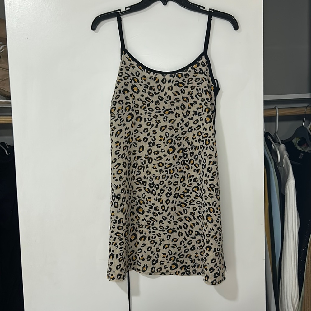 Leopard slip dress
